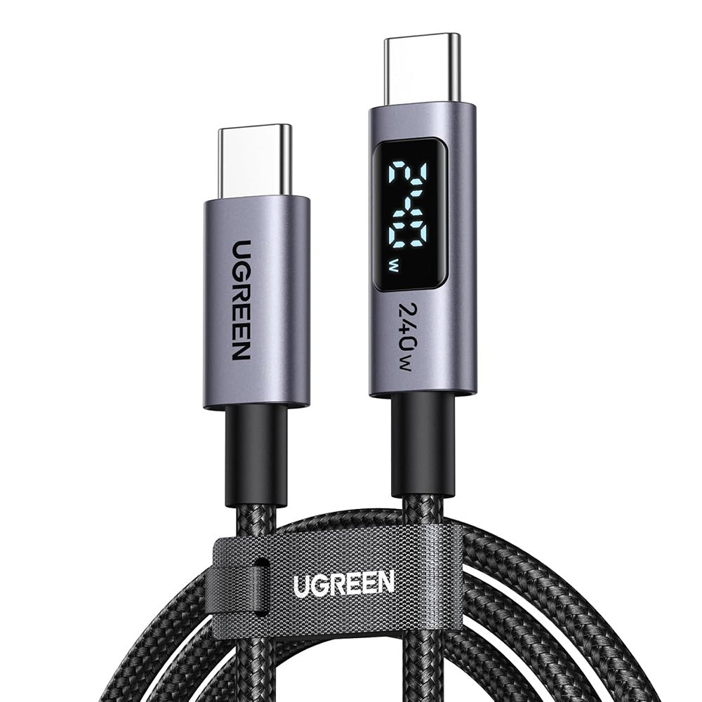 Cablu Ugreen (65867), Type-C to Type-C, 240W, 2m, Gri