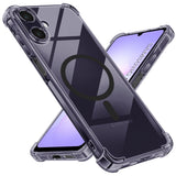 Husa de protectie Techsuit Shockproof Clear Silicone MagSafe compatibil cu Samsung Galaxy A07 4G, Negru Fumuriu