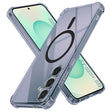 Husa de protectie Techsuit Shockproof Clear Silicone MagSafe compatibil cu Samsung Galaxy S25 Plus, Negru Fumuriu