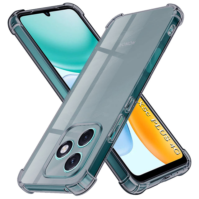 Husa de protectie Techsuit Shockproof Clear Silicone compatibil cu Honor X5c Plus, Negru Fumuriu