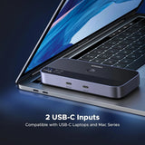 Adaptor Ugreen Adapter CM691 (45784), Sharing Switch 2xUSB-C & Mini USB Input, 3xUSB & USB-C Output, 10Gbps, Plug&Play, Negru