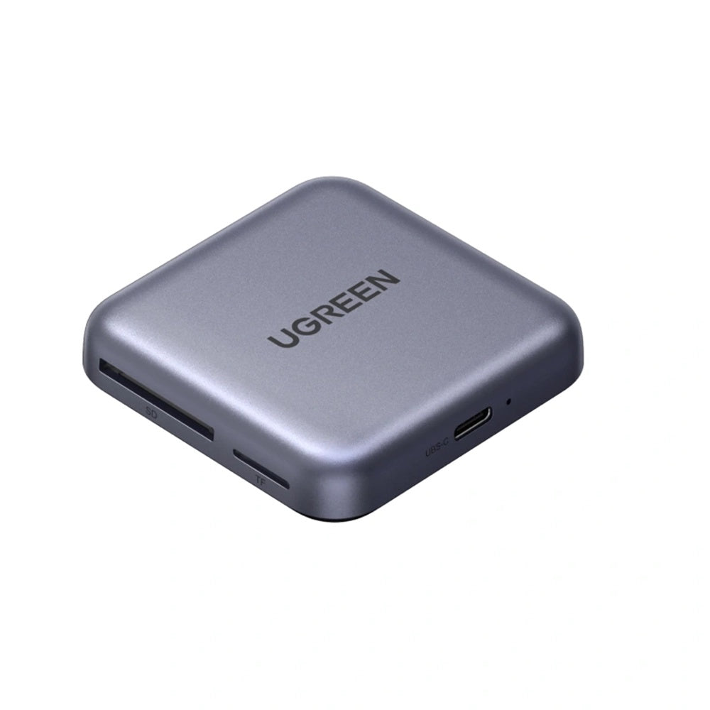 Stocare Ugreen Magnetic Card Reader CM898 (65095), 2x Type-C, SD/TF Card, PD100W Fast Charging, 312MB/s, 4K, 2TB, Gri