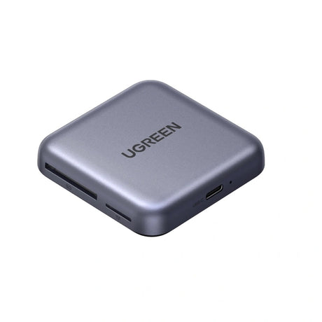 Stocare Ugreen Magnetic Card Reader CM898 (65095), 2x Type-C, SD/TF Card, PD100W Fast Charging, 312MB/s, 4K, 2TB, Gri