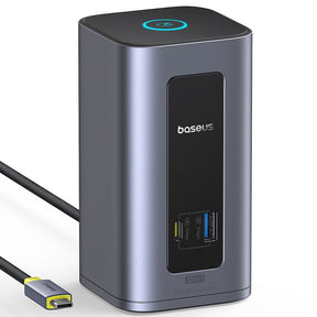 Hub/Dock Baseus Docking Station Nomos NU1 Air (B0114400), 12 Ports, 10Gbps, 100W PD, 4K Displays, Gri