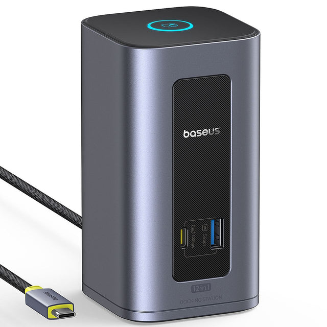 Hub/Dock Baseus Docking Station Nomos NU1 Air (B0114400), 12 Ports, 10Gbps, 100W PD, 4K Displays, Gri