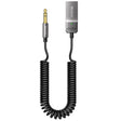 Adaptor Yesido Audio Cable (YAU82), Bluetooth Car Player, USB to Jack 3.5mm, Coil Design, Nylon Braided, 1.4m, Negru