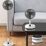 Yesido Premium Fan (YF11), Adjustable Height, Foldable, Portable, 3 Wind-Speed Settings, Remote Control, 6000mAh, Alb