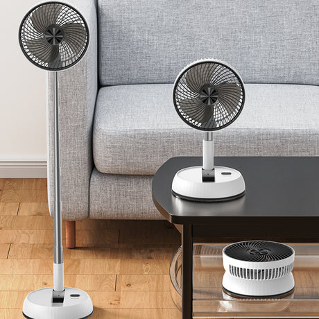 Yesido Premium Fan (YF11), Adjustable Height, Foldable, Portable, 3 Wind-Speed Settings, Remote Control, 6000mAh, Alb