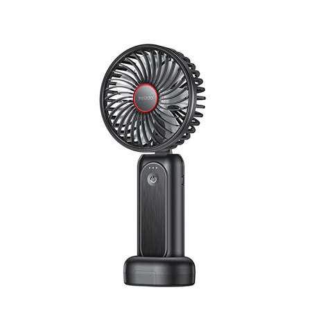 Yesido Mini Handheld Fan (YF10), Power Bank, Foldable, 3 Speed Levels, Phone Holder, 4000mAh, Type-C, Negru