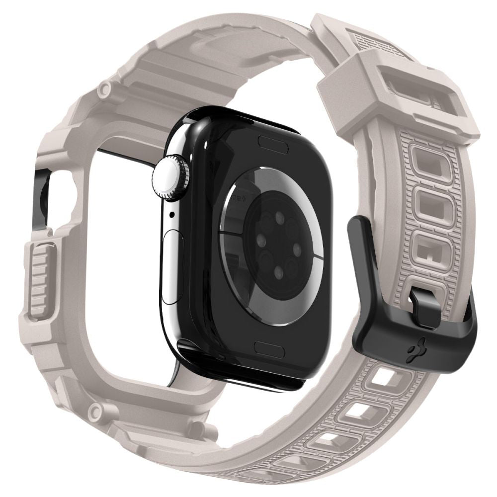 Accesoriu smartwatch Spigen Rugged Armor Pro V2 (ACS10496) compatibil cu Apple Watch 10 42mm / Watch 11 42mm, Dune Beige