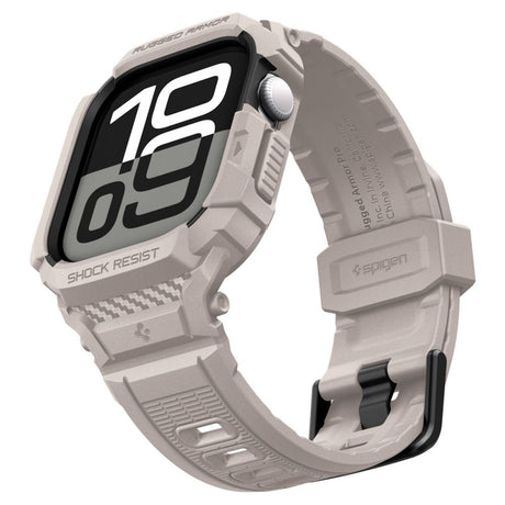 Accesoriu smartwatch Spigen Rugged Armor Pro V2 (ACS10496) compatibil cu Apple Watch 10 42mm / Watch 11 42mm, Dune Beige