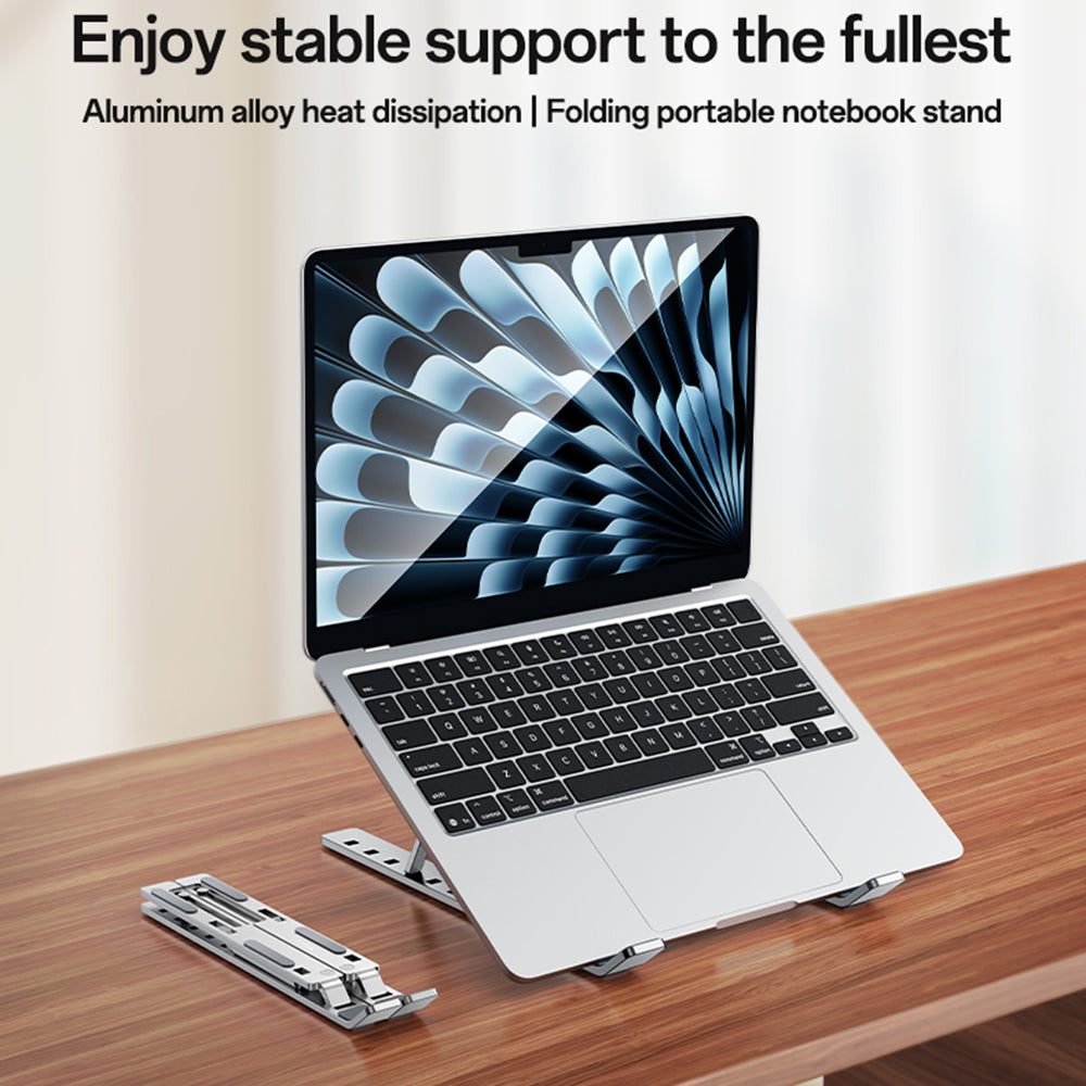 Suport Yesido Laptop (LP07), Stable & Secure Design, 7-Level Height Adjustment, Aluminum Alloy, for 13-20" Laptops, Argintiu