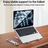Suport Yesido Laptop (LP07), Stable & Secure Design, 7-Level Height Adjustment, Aluminum Alloy, for 13-20" Laptops, Argintiu