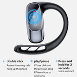 Casti Yesido (YSP24), with Bluetooth V5.4, Open-ear Design, Three-band Prominence, Touch, 400mAh, USB-C, Negru