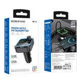 Gadget Borofone FM Modulator and Car Charger Highway (BC53), Bluetooth V5.0, 2x USB, Type-C, 38W, RGB Ambient Lights, Negru