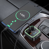 Gadget Borofone FM Modulator and Car Charger Highway (BC53), Bluetooth V5.0, 2x USB, Type-C, 38W, RGB Ambient Lights, Negru