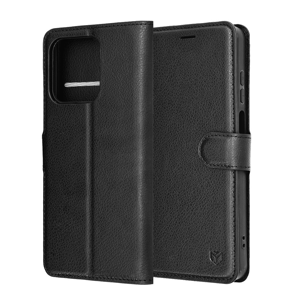 Husa de protectie Techsuit Leather Folio compatibil cu Honor X5c Plus, Negru