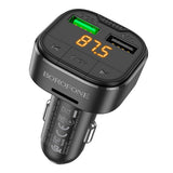 Gadget Borofone FM Modulator and Car Charger Flash (BC43), Bluetooth V5.0, 2x USB, MicroSD Card Slot, QC3.0, 18W, Negru
