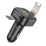 Gadget Borofone FM Modulator and Car Charger Flash (BC43), Bluetooth V5.0, 2x USB, MicroSD Card Slot, QC3.0, 18W, Negru