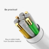 Cablu Borofone Beneficio Series (BX110), Premium Line, Type-C to Type-C, High-quality, Fast Charging, 60W, 1m, Alb