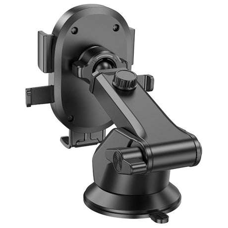 Suport Borofone Grand (BH93), with Suction Cup, for Dashboard/Windshield, 360° Adjust, Telescopic Arm, 4.5–7", Negru