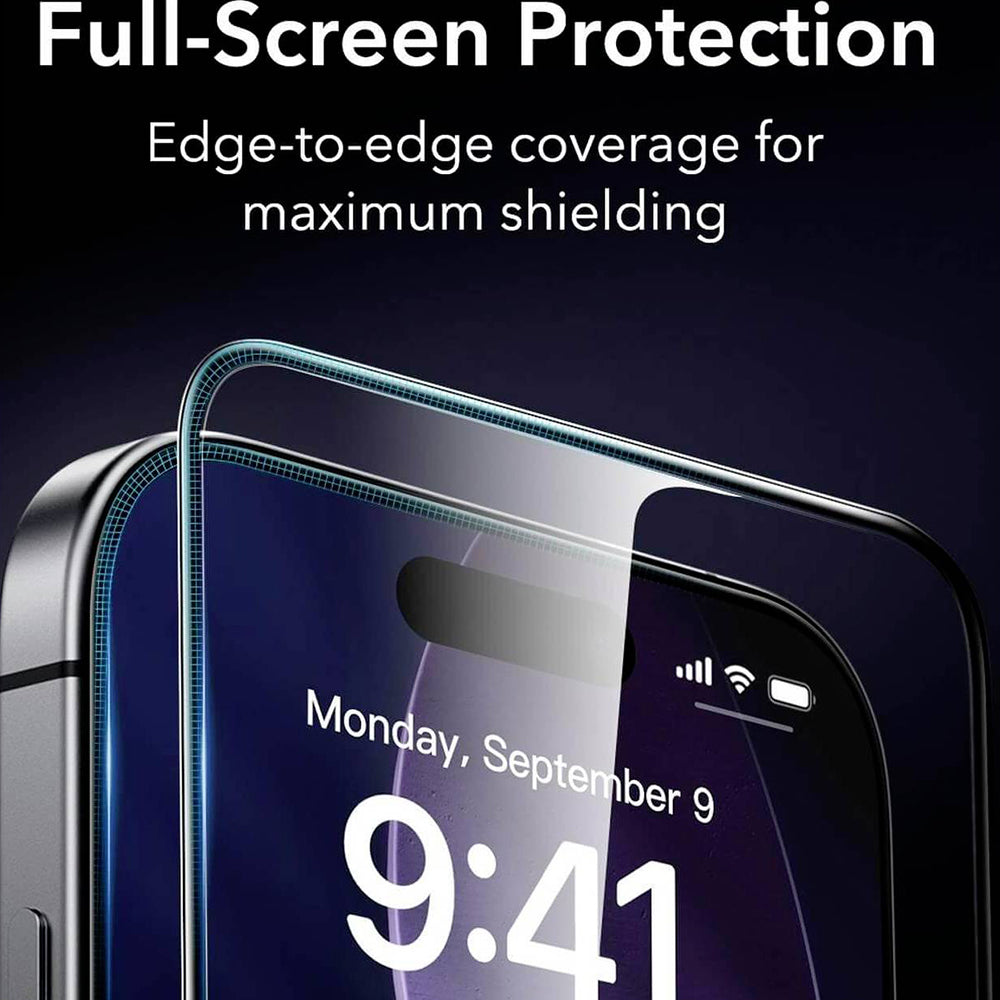 Folie de protectie ESR Armorite UltraFit (set de 2) compatibil cu iPhone 16 Pro / iPhone 17, Negru