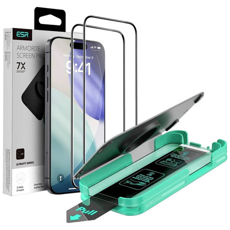Folie de protectie ESR Armorite UltraFit (set de 2) compatibil cu iPhone 17 Air, Negru