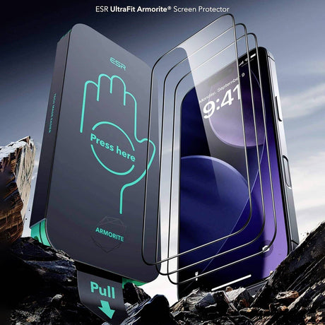 Folie de protectie ESR Armorite UltraFit (set de 2) compatibil cu iPhone 17 Air, Negru