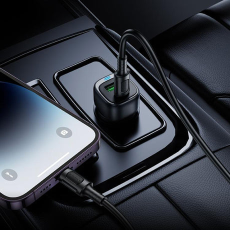 Incarcator Borofone Car Cloud (BZ34B), Type-C, USB, PD20W, QC3.0, Dual Port, 38W, ABS, Alb