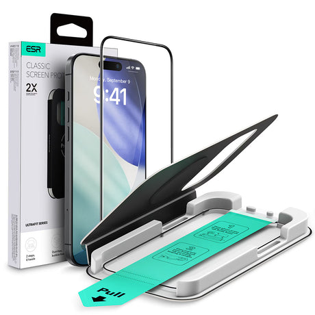 Folie de protectie ESR Tempered Glass UltraFit compatibil cu iPhone 17 Air, Negru