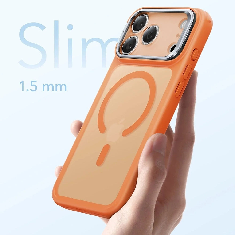 Husa de protectie ESR Classic Hybrid HaloLock Kickstand compatibil cu iPhone 17 Pro, Frosted Orange