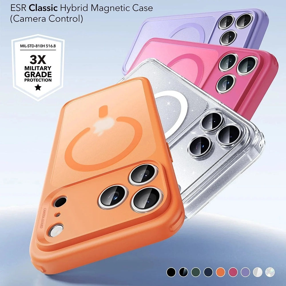 Husa de protectie ESR Classic Hybrid HaloLock compatibil cu iPhone 17 Pro Max, Frosted Orange