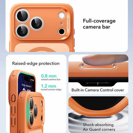 Husa de protectie ESR Classic Hybrid HaloLock compatibil cu iPhone 17 Pro Max, Frosted Orange