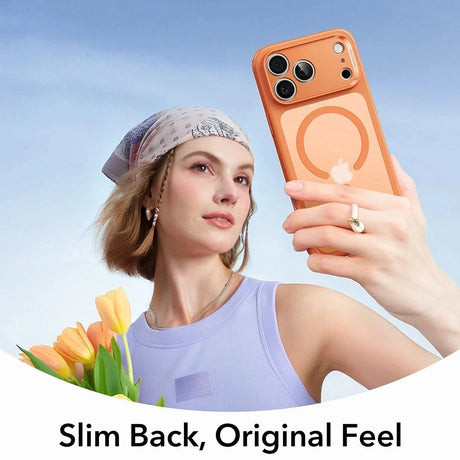 Husa de protectie ESR Classic Hybrid HaloLock compatibil cu iPhone 17 Pro Max, Frosted Orange