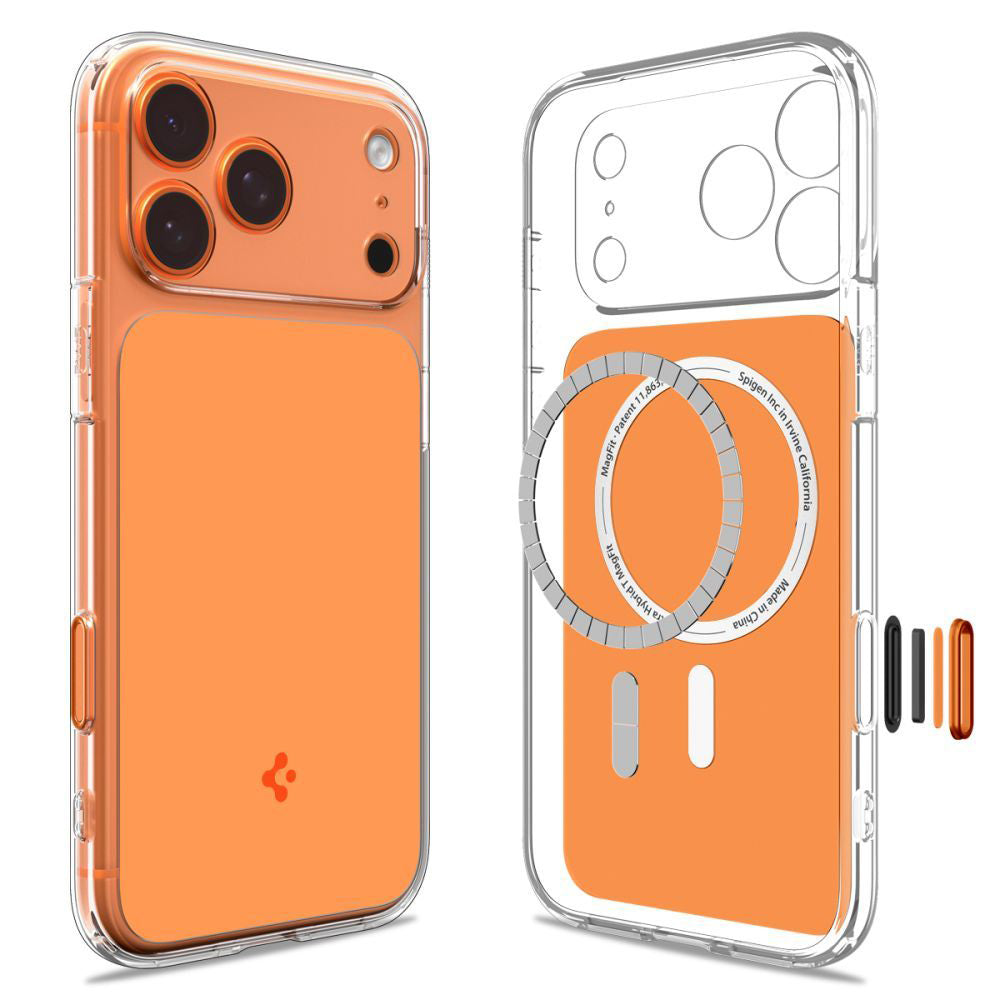 Husa de protectie Spigen Ultra Hybrid T MagSafe (ACS10477) compatibil cu iPhone 17 Pro, Glossy Orange