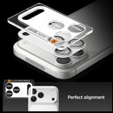 Folie de protectie Spigen Optik.tR EZ Fit Pro XL Camera Glass (AGL10647) compatibil cu iPhone 17 Pro, Argintiu
