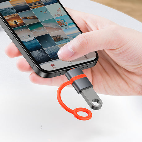 Adaptor Mcdodo Adapter (OT-3810), with Silicone Hook, Aluminium Alloy, USB to Type-C, 5Gbps, Portable Design, Plug&Play, Gri