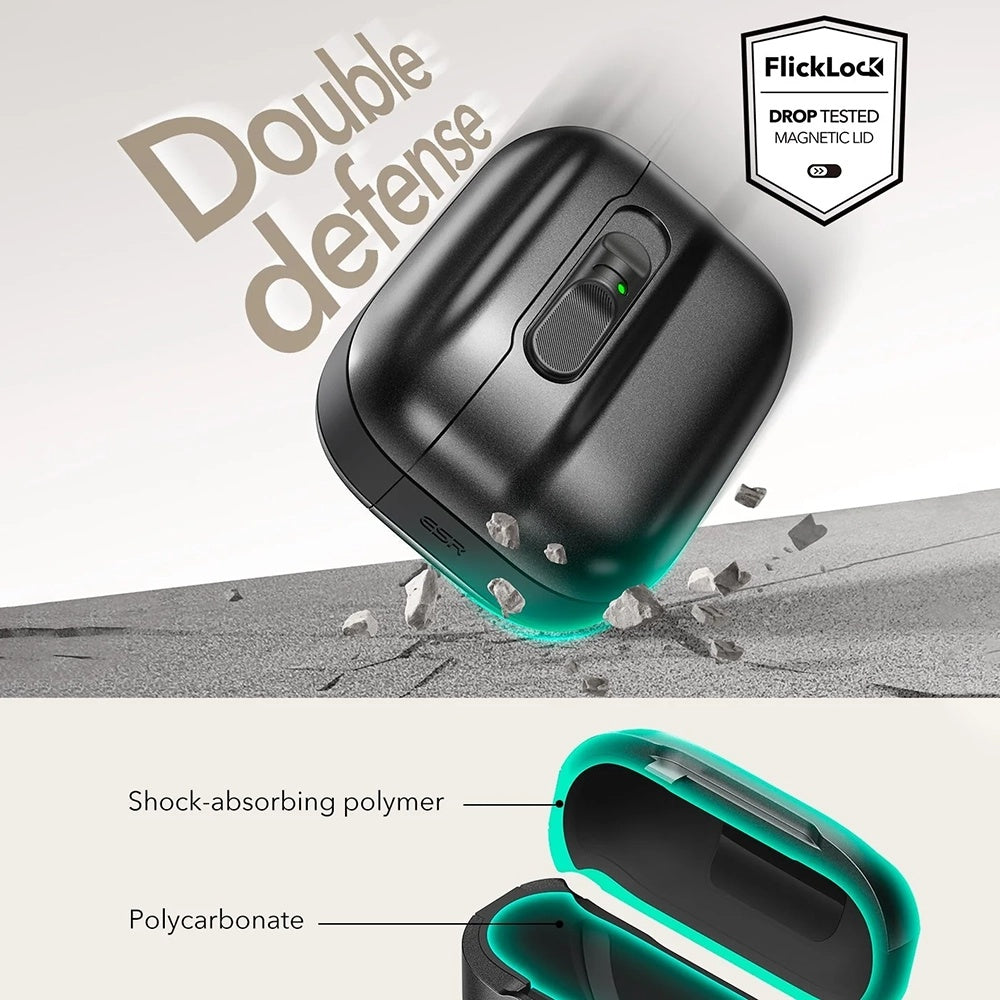 Casti ESR Pulse Magnetic FlickLock, Apple AirPods Pro 3, Albastru Inchis
