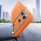 Husa de protectie ESR Cloud Soft HaloLock Kickstand compatibil cu iPhone 17 Pro Max, Portocaliu