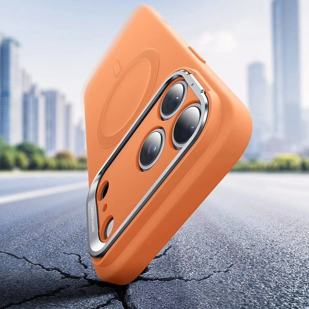 Husa de protectie ESR Cloud Soft HaloLock Kickstand compatibil cu iPhone 17 Pro, Portocaliu