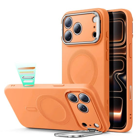Husa de protectie ESR Cloud Soft HaloLock Kickstand compatibil cu iPhone 17 Pro, Portocaliu