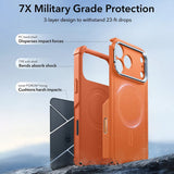 Husa de protectie ESR Cyber Armor Kickstand compatibil cu iPhone 17 Pro, Portocaliu