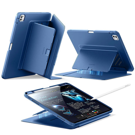 Husa de protectie tableta ESR Flip Hybrid (with Pencil Holder) compatibil cu iPad Pro 11 (2024) / iPad Pro 11 (2025), Albastru