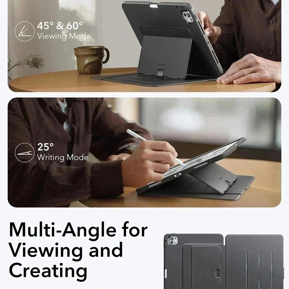 Husa de protectie tableta ESR Flip Hybrid (with Pencil Holder) compatibil cu iPad Pro 11 (2024) / iPad Pro 11 (2025), Negru