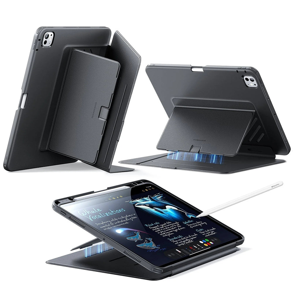 Husa de protectie tableta ESR Flip Hybrid (with Pencil Holder) compatibil cu iPad Pro 11 (2024) / iPad Pro 11 (2025), Negru