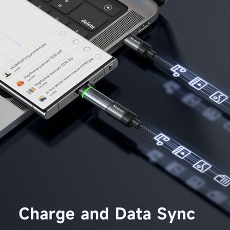 Adaptor Mcdodo Adapter Auto Power Off (OT-2450), Type-C to Type-C, PD100W, 5A, 480Mbps, Charging & Data Sync, with Lanyard, Negru