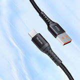 Cablu Mcdodo (CA-2271), USB to Type-C, Nylon Braided, Aluminum Alloy, Support QC4.0/3.0, 1m, Negru