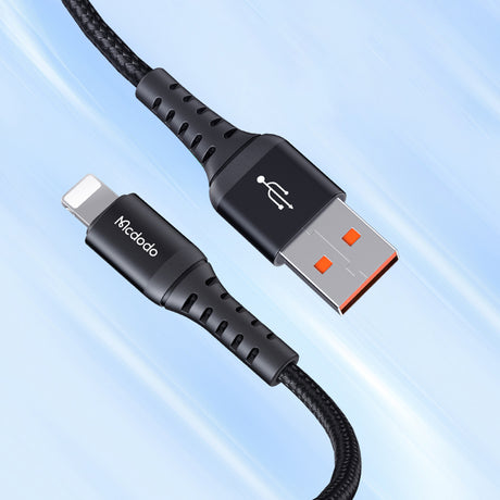 Cablu Mcdodo (CA-2261), USB to Lightning, Nylon Braided, Aluminum Alloy, 3A, 1m, Negru
