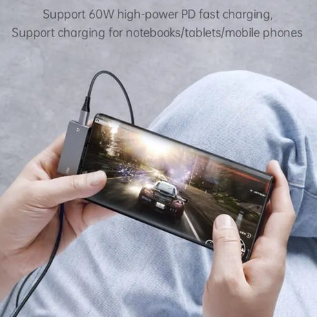 Adaptor Mcdodo Audio Adapter (CA-7670), Type-C to 2x Type-C, PD60W Fast charge, Hi-Res, DAC chip, Suport Call Function, Negru