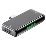 Adaptor Mcdodo Audio Adapter (CA-7670), Type-C to 2x Type-C, PD60W Fast charge, Hi-Res, DAC chip, Suport Call Function, Negru